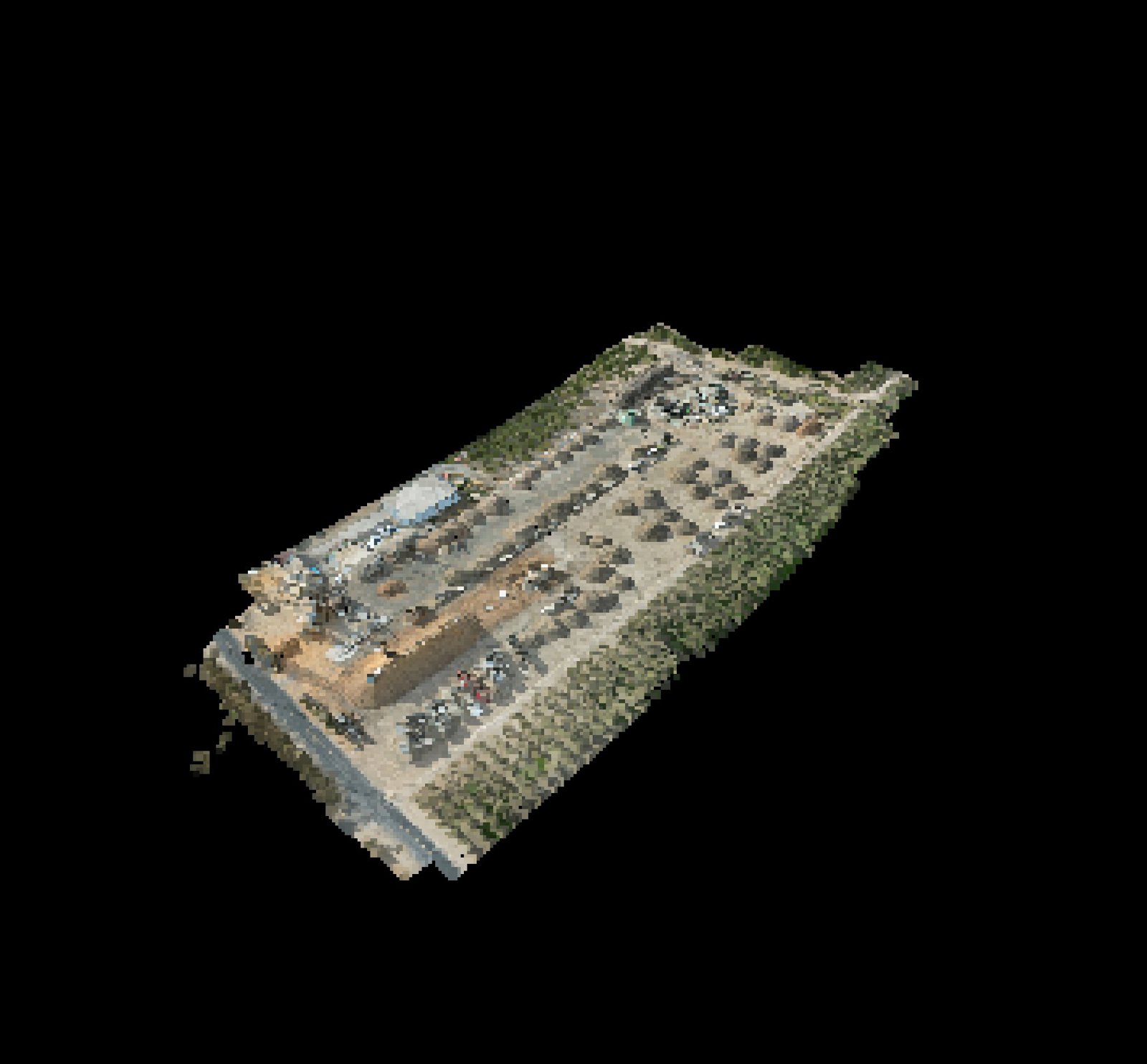 Point-cloud model preview — Modesto drone capture · AD-F69F4FAB