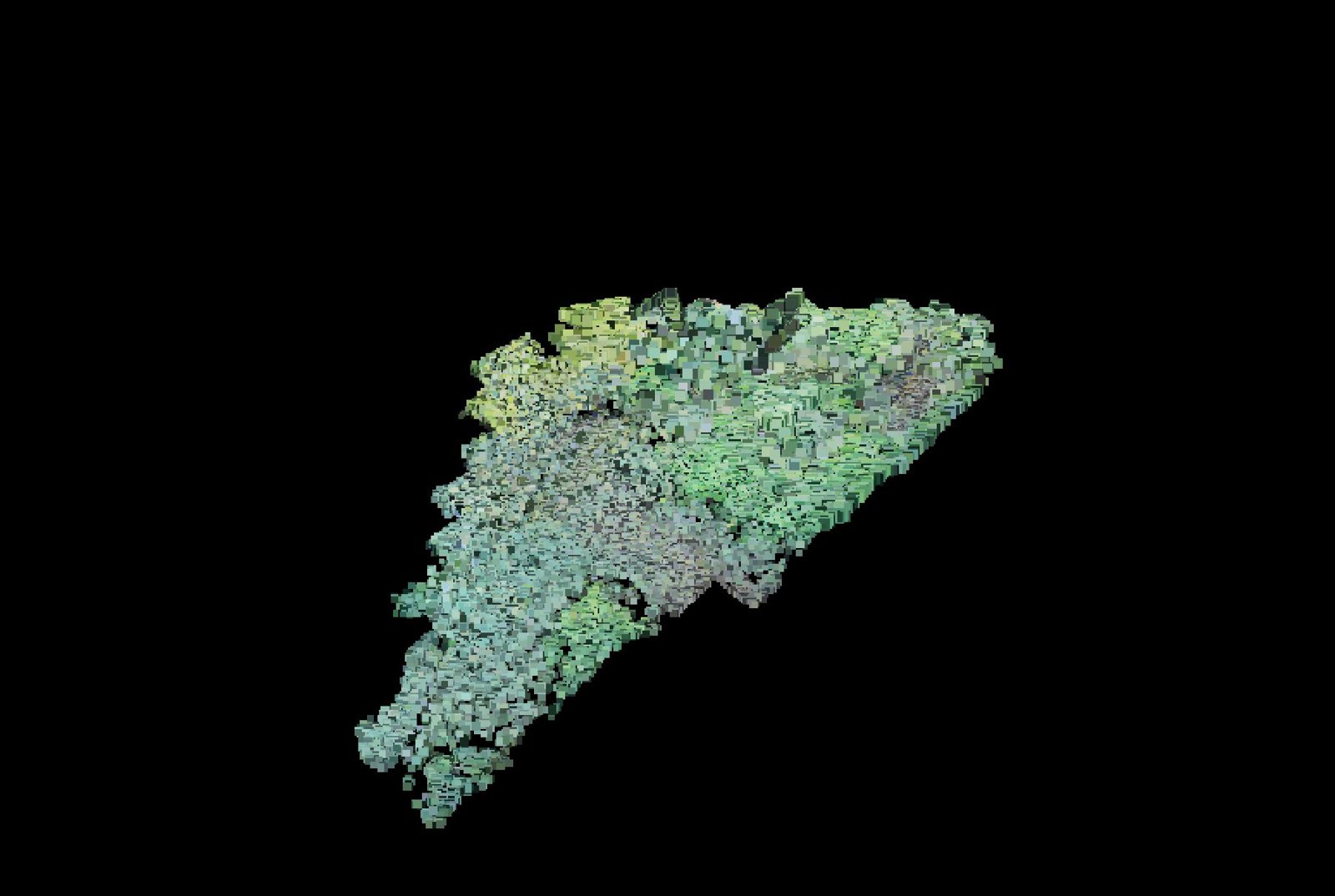 Point-cloud model preview — Hallands län drone capture · AD-0EE9FB2A