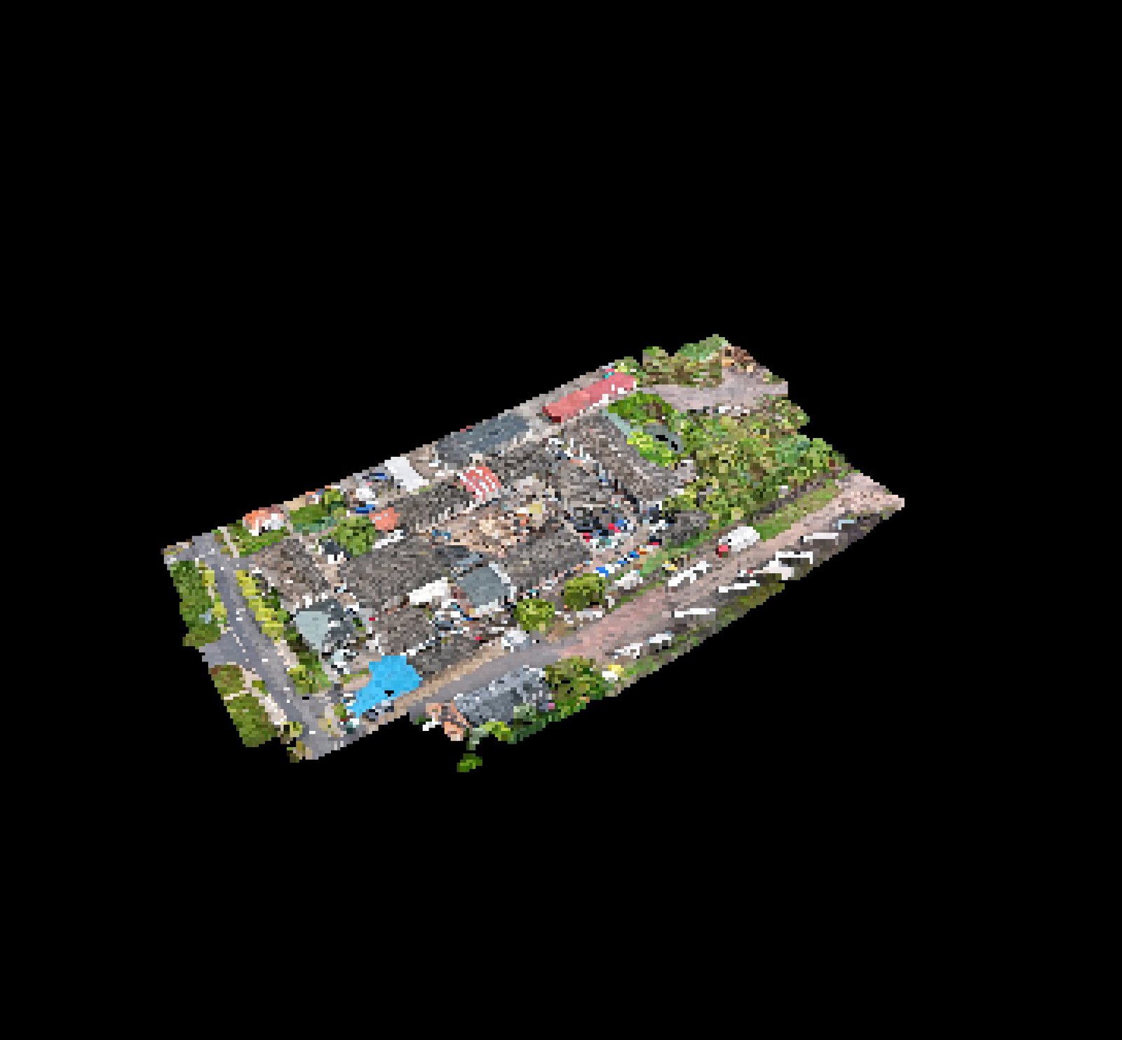 Point-cloud model preview — Bad Langensalza drone capture · AD-2AF31EA1