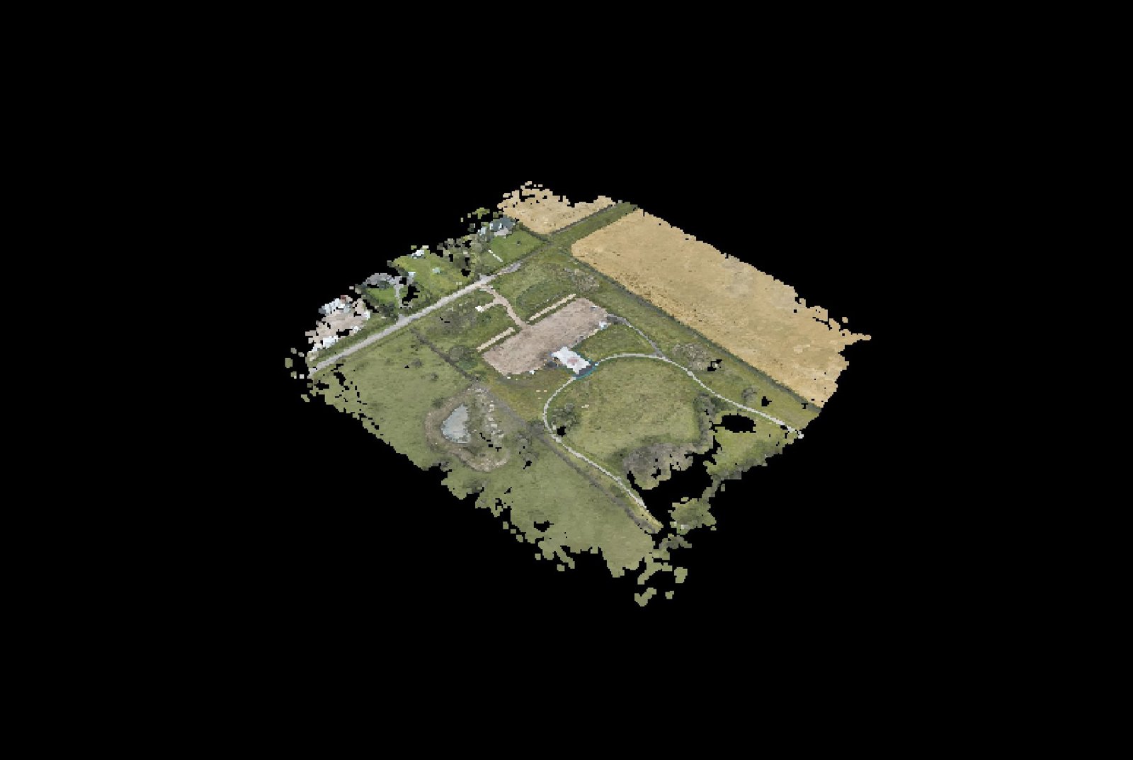 Point-cloud model preview — Airdrie drone capture · AD-712543F7
