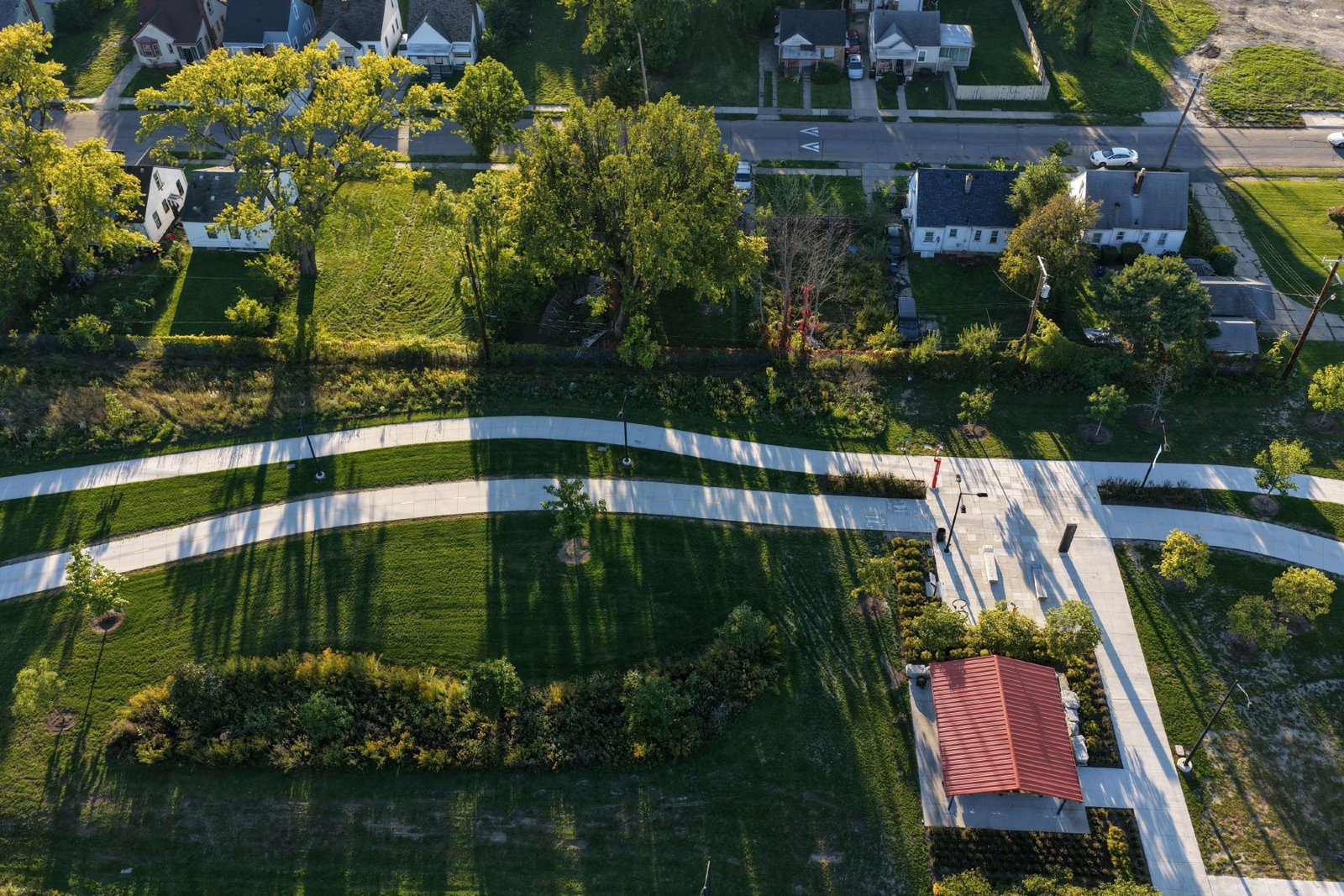 Selected drone photograph — Detroit drone capture · AD-522103E9