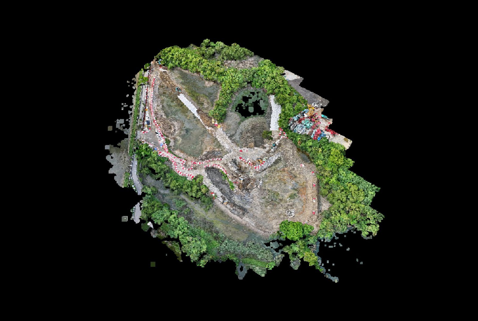 Point-cloud model preview — New Territories drone capture · AD-1AE0B55D