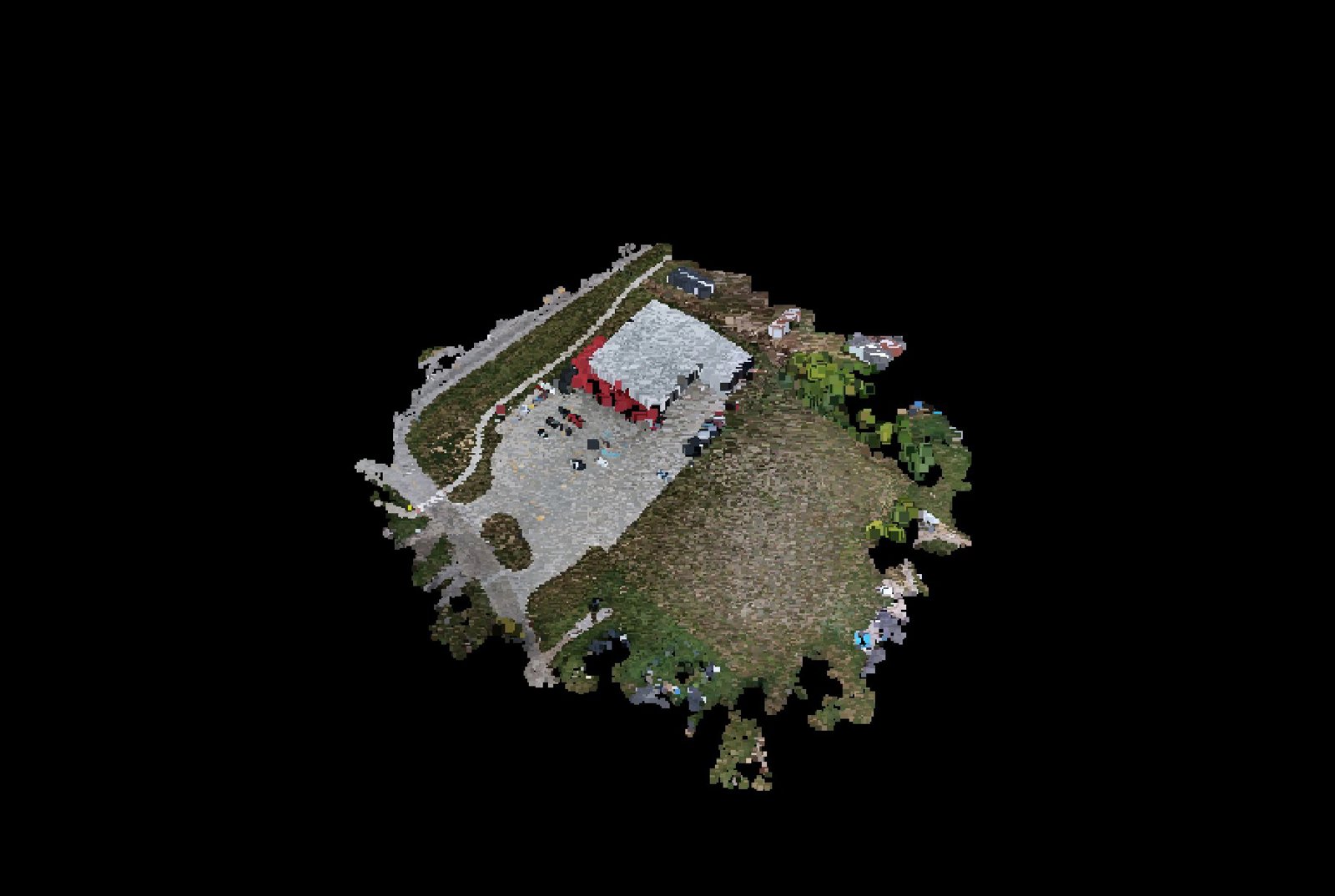 Point-cloud model preview — Perryville drone capture · AD-54C5DB1F