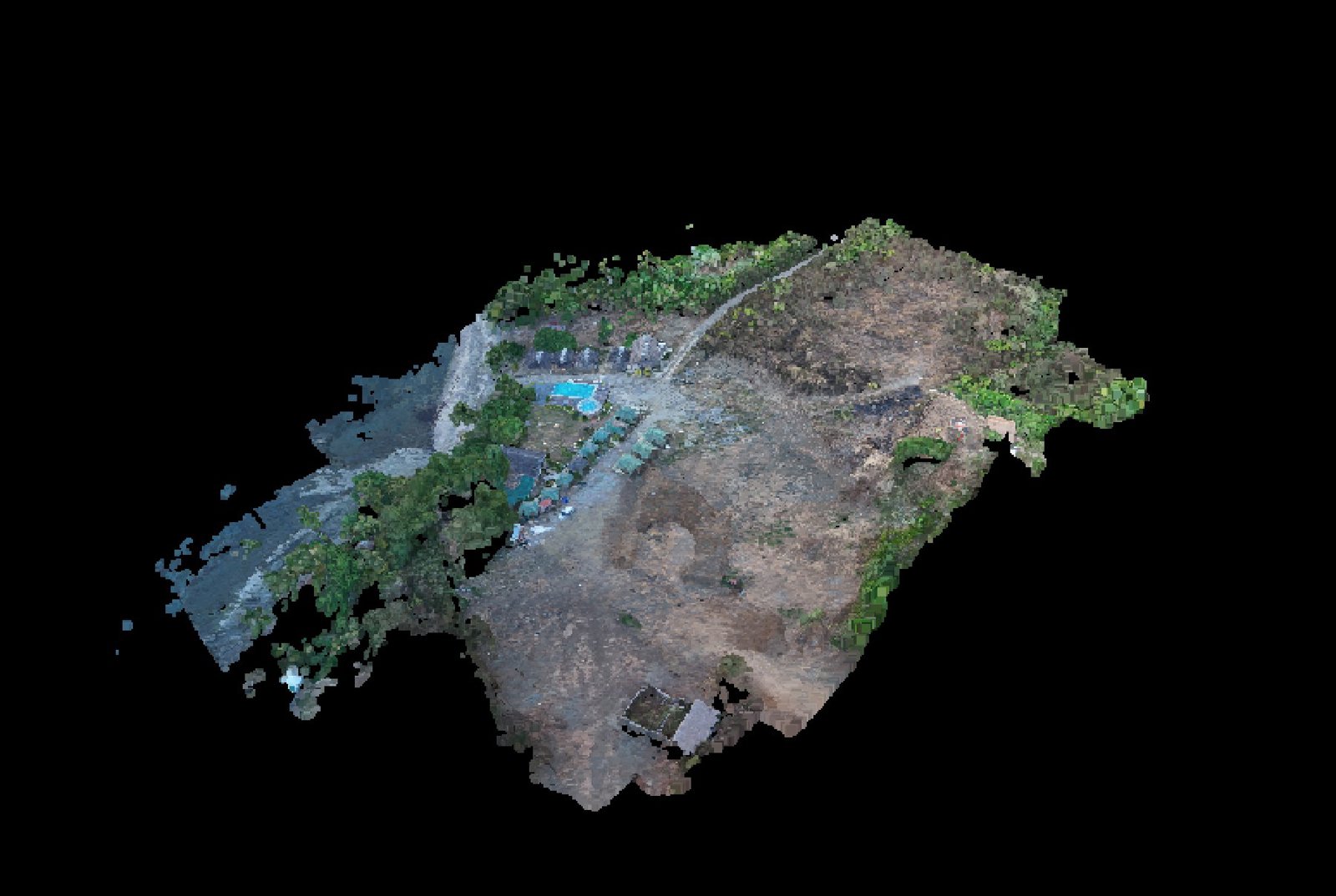 Point-cloud model preview — Basey drone capture · AD-6387D502