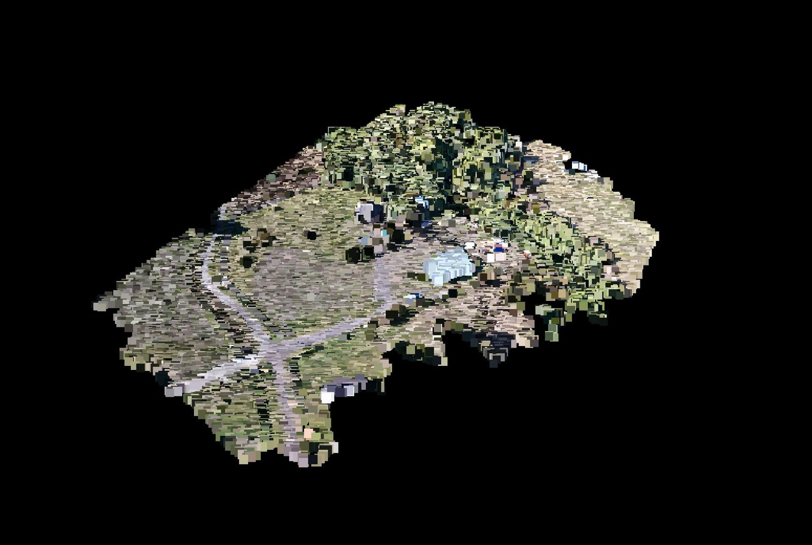 Point-cloud model preview — Llanquihue Province drone capture · AD-C98B86D4