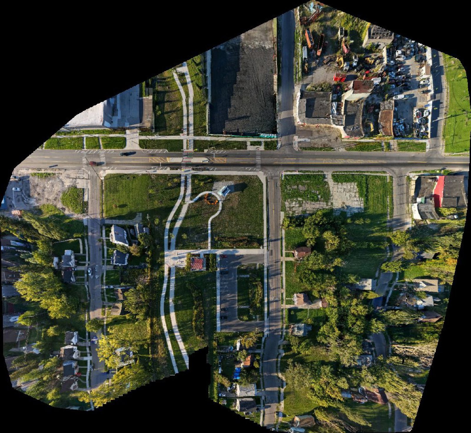 Reviewed orthomosaic preview — Detroit drone capture · AD-522103E9