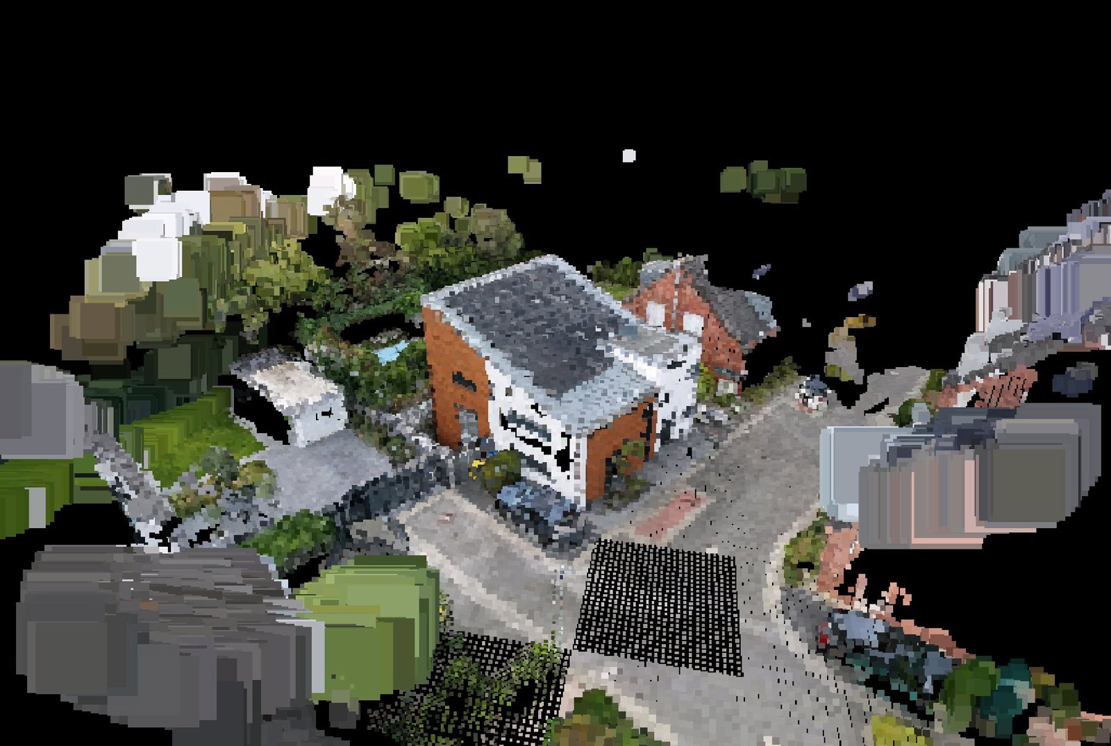 Point-cloud model preview — Meerbusch drone capture · AD-D437E23B