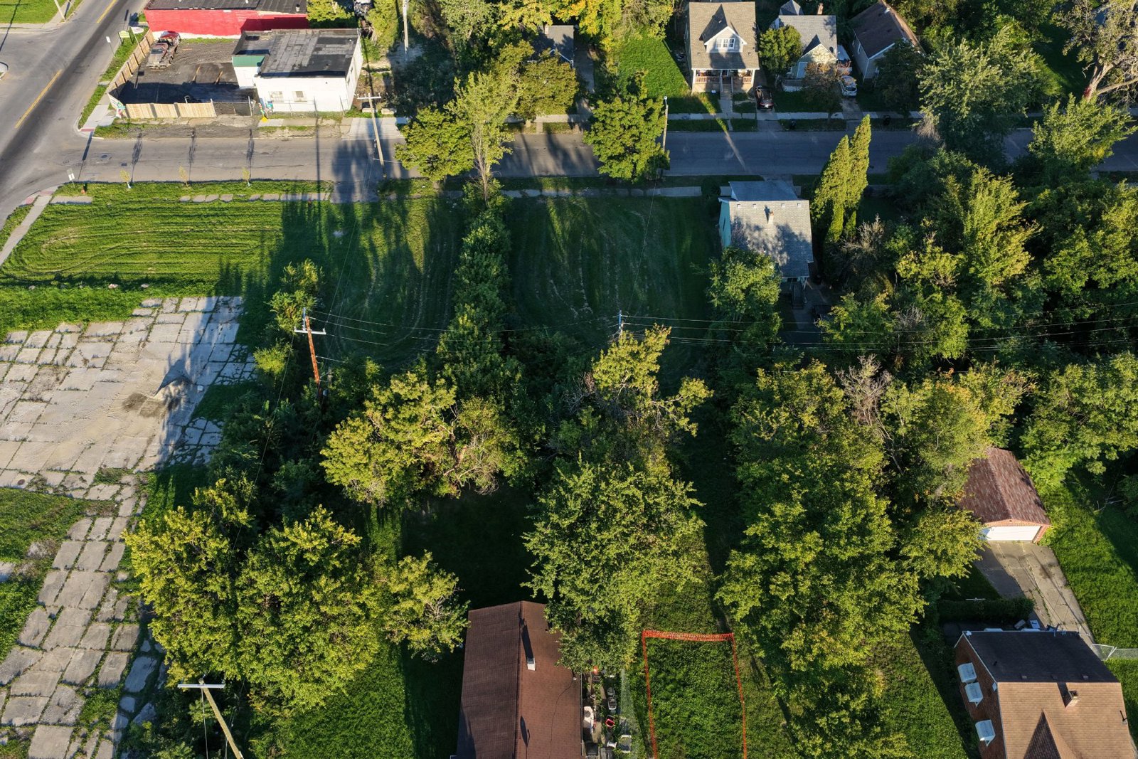 Selected drone photograph — Detroit drone capture · AD-522103E9