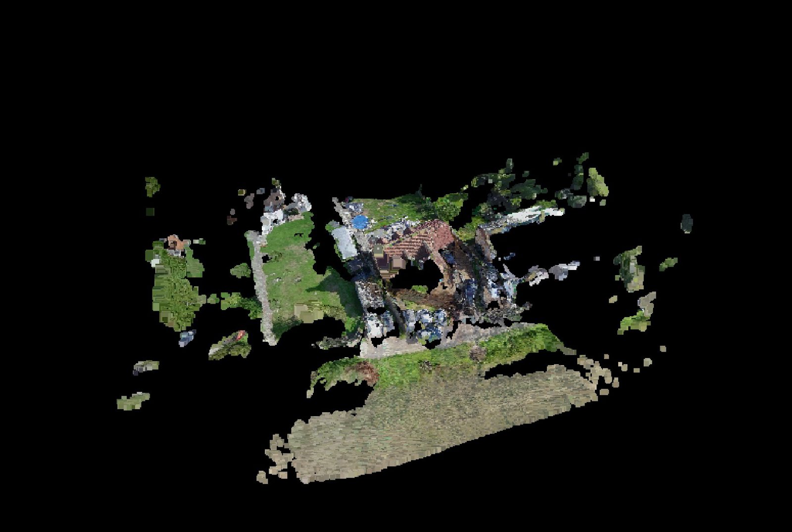 Point-cloud model preview — Foulden drone capture · AD-9CBBB5B3